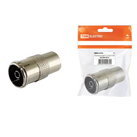 Переходник TV гнездо TV - гнездо TV TDM SQ1809-0012 инд шк *10/100
