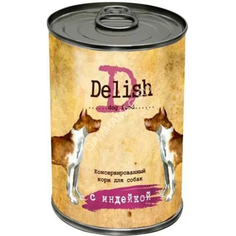 Delish 0,97кг индейка консервы для собак