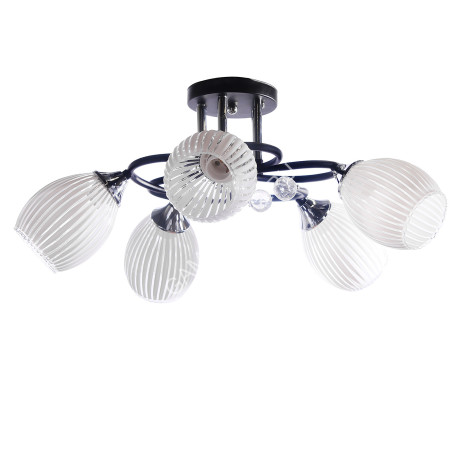 Люстра N2954/5 BK+CH 5*40W E27 (h=230 d=550) VERNER LIGHTING *1