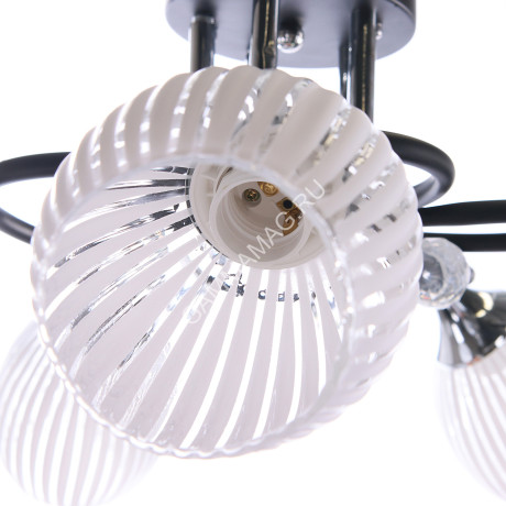 Люстра N2954/5 BK+CH 5*40W E27 (h=230 d=550) VERNER LIGHTING *1