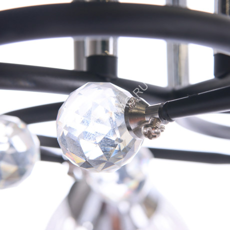Люстра N2954/5 BK+CH 5*40W E27 (h=230 d=550) VERNER LIGHTING *1