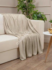 Плед 150*200см фланель однотонный серо-бежевый TF FNP BE10 Absolute *1