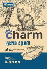 Charm 0,085кг рыба в желе пауч для стерилизованных кошек