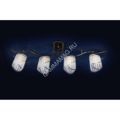 Люстра N0160/4 Зебра 4*60W E27 220V (h=320, w=200, l=800) 16кв.м VERNER LIGHTING *1