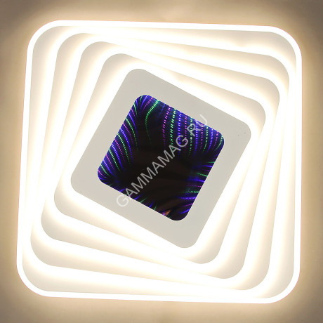 Светильник светодиодный акриловый 500мм 240W H2013 120W*2white 500мм с пульт S=25м2 VERNER LIGHTING