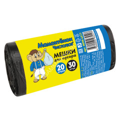 Мешки для мусора 20л*30шт толщ.6мкм "Мамонтёнок" MPM4517 ("МультиПласт") *50