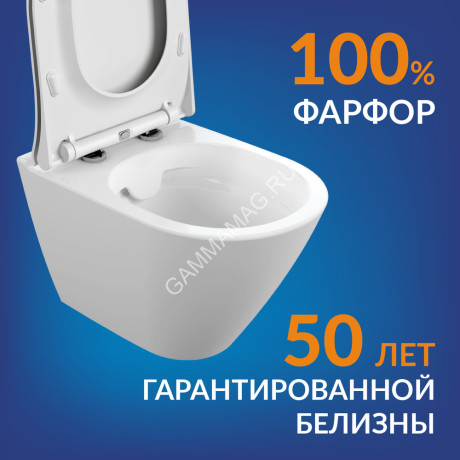 Инсталляция CITY SMART CO(унитаз, кр.slimDP+инст LINK PRO, кн.TWINS пластик хром глянц )Cersanit*1/6