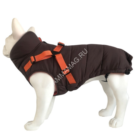 Попона (Triol) Outdoor утепленная со шлейкой Active L, коричневая, размер 35см