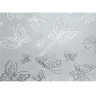 Пленка самоклеящаяся 45см*8м Витражная 260 серая (бабочки) D&B (Китай) *1/20
