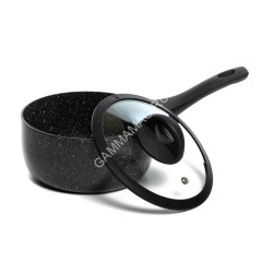 Кастрюля алюм.а/приг. Scovo "Hi-Black" 1,7л d18см Cтекл.кр. HB-031 *1/4