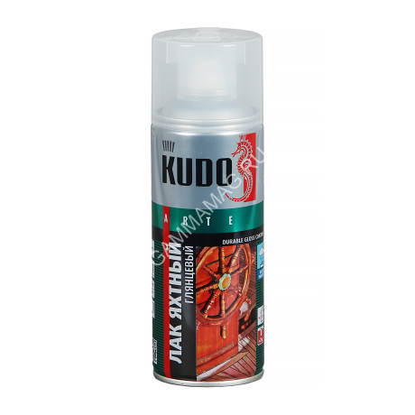 Лак-аэрозоль универсальный яхтный 520/270 мл KUDO *1/12