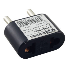 Переходник плоский 10А 250В черный TDM SQ1806-0088 *10/50