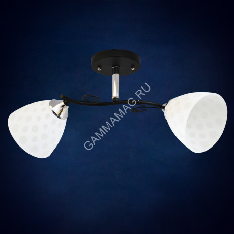 Люстра N2996/2 BK+CH 2*40W E27 (h=235 w=200 l=520) S=8м2 VERNER LIGHTING *1