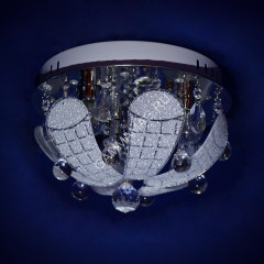 Люстра Y0799/3+3 CH Е14 3*40Вт +3*3Вт ( h=200; d=300) VERNER LIGHTING *1