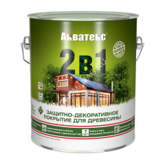 Защитно-декоративное покрытие для древесины алкидное бесцветный 2,7 л АКВАТЕКС *1/4/144