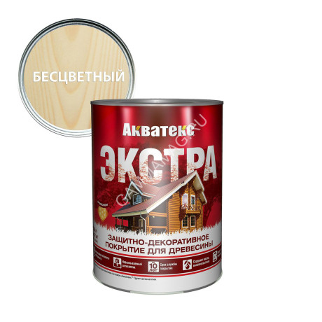 Защитно-декоративное покрытие для древесины алкидное бесцветный 2,7 л АКВАТЕКС *1/4/144