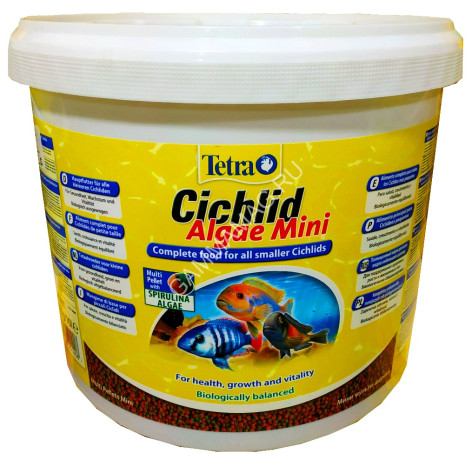 Tetra Cichlid Algae Mini Pellets 10л корм мульти шарики, для травоядных цихлид