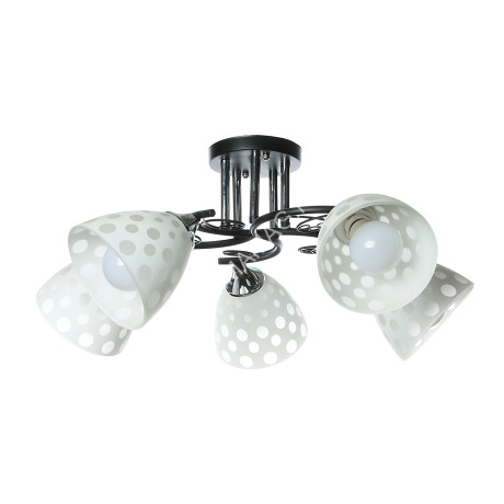 Люстра N2996/5 BK+CH 5*40W E27 (h=240 d=600) S=20м2 VERNER LIGHTING *1