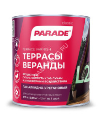 Лак алкидно-уретановый для террас глянцевый 0,75 л PARADE L-25 *6/528