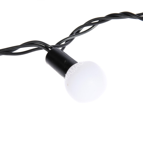 Гирлянда Нить 10м 100LED мульти мигает Шарики 2,5см темная нить уличная 220V IP44 185539 *1/20