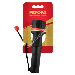 Фонарь ручной Рекорд резиновый 3 светодиода (2хR6) ММ-0203 22694 *1/10/60