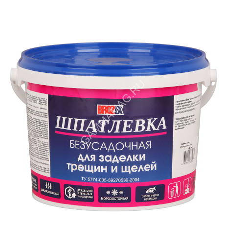 Шпатлевка акриловая для щелей и трещин безусадочная 3 кг BROZEX *4/192