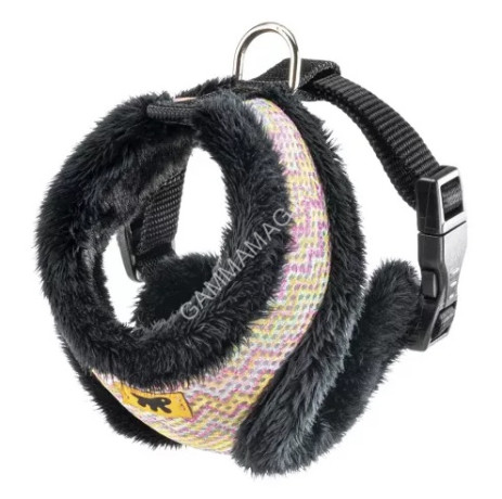 Шлейка Ферпласт Nikita Fur XS цветная с мехом (шея 20см, грудь 26-38см), 15мм
