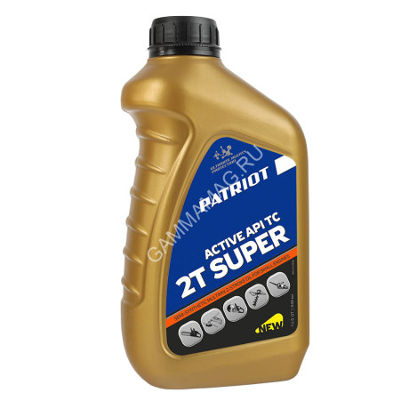 Масло д/2-х тактных двигателей 1л полусинтетическое SUPER ACTIVE 2Т PATRIOT *1/12