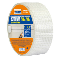 Сетка стрт. армирующая "серпянка" самоклеящ. 0,05м х 90м "4WALLS" SMF 104Т (А.Д.М.)*1/24