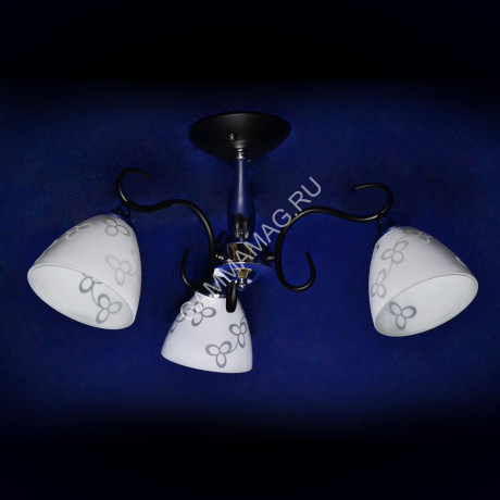 Люстра N1897/3 BK+ CH Е27 3*40Вт (h=280; d=600) VERNER LIGHTING *1