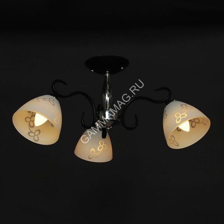 Люстра N1897/3 BK+ CH Е27 3*40Вт (h=280; d=600) VERNER LIGHTING *1