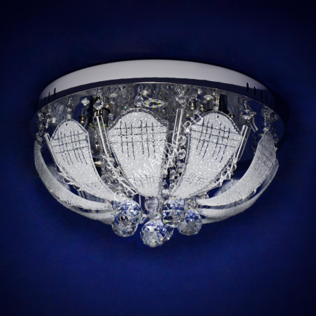 Люстра Y0817/4+4 CH 4*40Вт Е14+4*3Вт (h=400; d=300) VERNER LIGHTING *1
