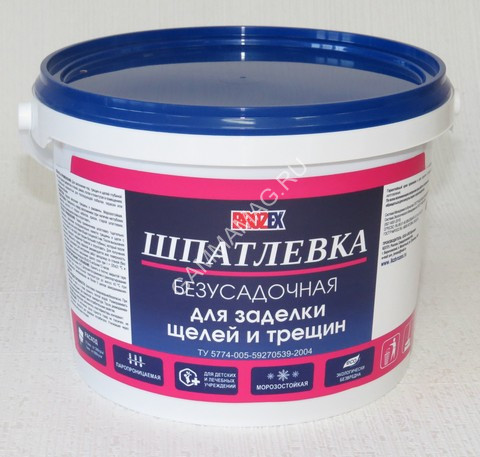 Шпатлевка акриловая для щелей и трещин безусадочная 1,3 кг BROZEX *12/432