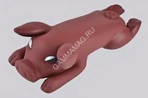 Игрушка Nunbell пищалка Свинка тельняшка 22х10х8.5см д/собак
