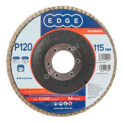 Круг шлифовальный лепестковый торцевой 115*22мм Р120 EDGE PATRIOT *5/10/200