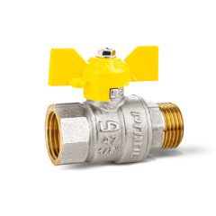 Кран шаровый 1/2" (_15) ГАЗОВЫЙ М/П бабочка GAZ LD Pride 47.15. (аналог ЖЗ72) *1/30