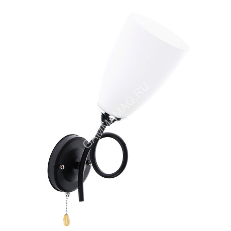 Бра N1684/1W BK+CH E27 1*40Вт (330*170*130) VERNER LIGHTING *1