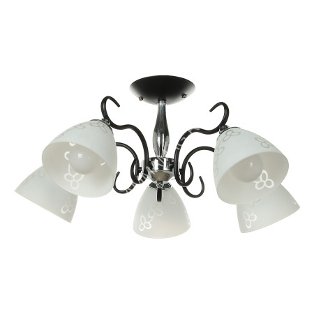 Люстра N1897/5 BK+ CH Е27 5*40Вт (h=340; d=650) S=20м2 VERNER LIGHTING *1