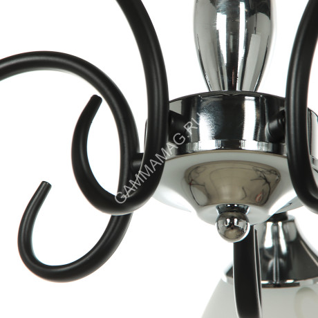 Люстра N1897/5 BK+ CH Е27 5*40Вт (h=340; d=650) S=20м2 VERNER LIGHTING *1