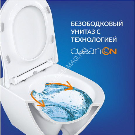 Инсталляция PARVA CLEAN ON(унитаз, крыш. DP + инст BLACK, кн.LEON пластик хром глянц. )Cersanit*1