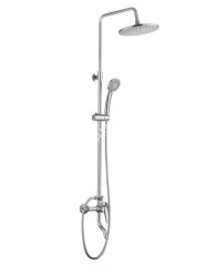 Смеситель д/ванны со стойкой для душа + ручной и тропический душ GROSS AQUA GA9005SMD01 *1