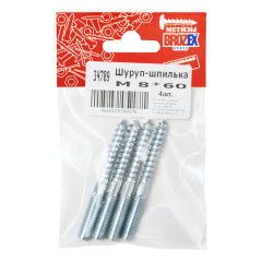 Шуруп-шпилька BROZEX М8*60 (4шт) *10/100