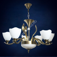 Люстра N3014/6 AB 6*40W E27+LED 5W (d=670; h=700) VERNER LIGHTING *1