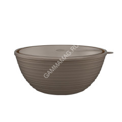 Салатник пластм. "Cardamom" 4,1л d253мм с крышкой Миндаль SE400511105 ("Sugar Spice") *1/15