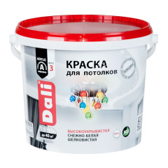 Краска акриловая для потолков 5 л ДАЛИ снежно-белая матовая *1/60
