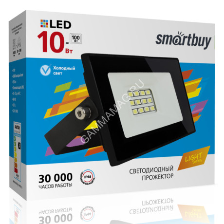 Прожектор светодиодный 10Вт 6,5К IP65 Smarbuy-10W-6500K-IP65 *1/100