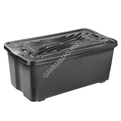 Контейнер д/хранения пластм.75л 775х425х330мм ПРОЧНЫЙ, Черный М7359 (Окт-й) *1/3