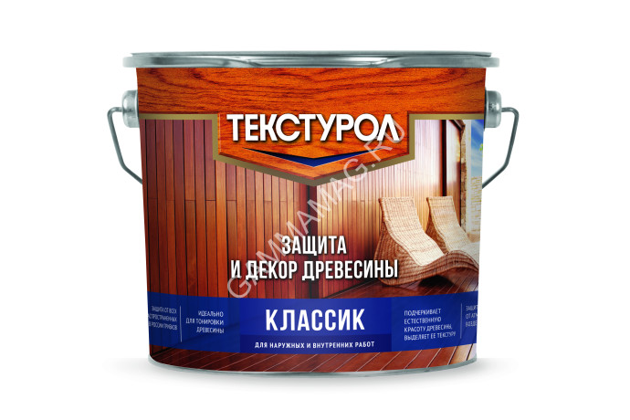 Защитно-декоративное покрытие для древесины алкидное Рябина 3 л Текстурол КЛАССИК *1/168