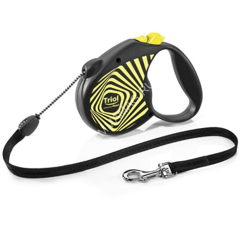Рулетка (Triol) Flexi Life Geometry Yellow M 5м до 20кг, трос для собак