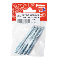 Шуруп-шпилька BROZEX М8*80 (4шт) *10/100